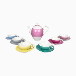 Coffee Tea Set from Moser Porcelain, Czechoslovakia, 1950s, Set of 7