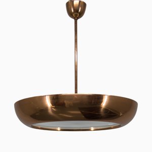 Functionalist Copper Chandelier UFO attributed to Josef Hurka, 1930s