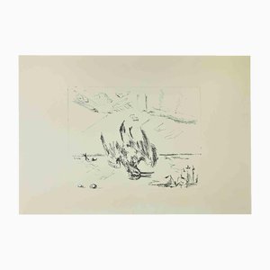 Filippo De Pisis, Fallen Bird, Lithograph, 1968
