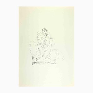 Filippo De Pisis, Lovers, Lithograph, 1960s