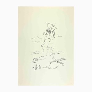 Filippo De Pisis, Archer, Lithograph, 1960s