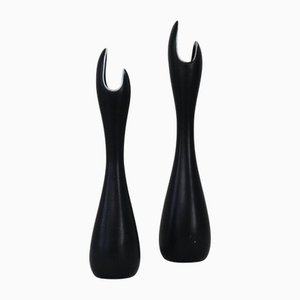 Mid-Century Modern Keramikvasen von Caolina Gunnar Nylund für Rörstrand, Schweden, 1950er, 2er Set