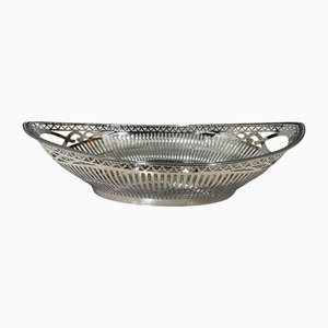 Dutch Silver Bread Basket by Pressburg and Son, Haarlem, 1956