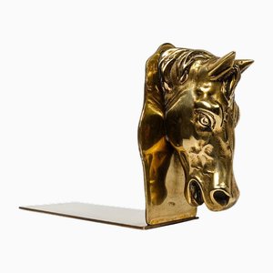 Sujetalibros italiano escultural de latón, años 70