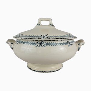 Soupière Chinon en Faïence par Boulenger Choisy-le-Roi, 1890s