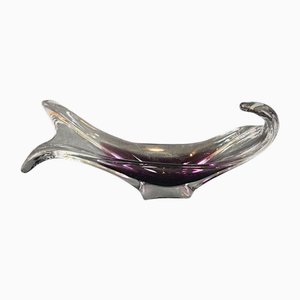 Murano Style Violet Pink Glass Trinket Dish, 1960s