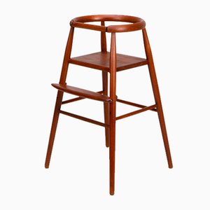 Danish Model 115 Childrens High Chair in Teak attributed to Nanna Ditzel for Kolds Savvaerk, 1960s