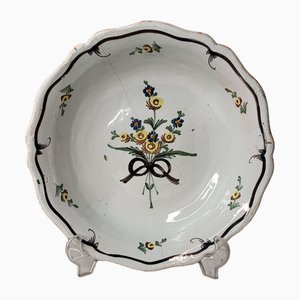 18th Century Earthenware Salad Bowl from Nevers, France