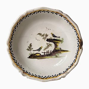 Cuenco para ensalada de loza de Nevers, Francia, siglo XVIII