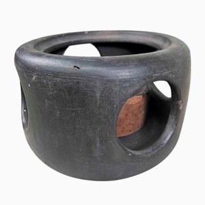 Minimalist Earthenware Fire Pot, Japan, 1890s