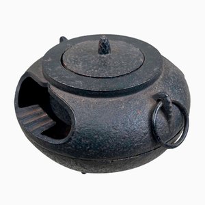 Japanese Cast Iron Chagama Furo Ashtray by Nambu Tekki, 1960s