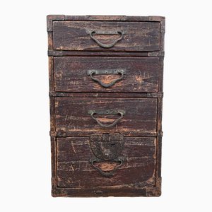 Antique Wooden Archival Chest of Drawers, Japan, 1890s