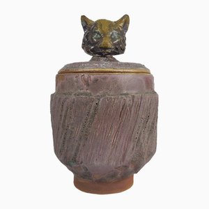 Covered Stoneware Pot, 1990s