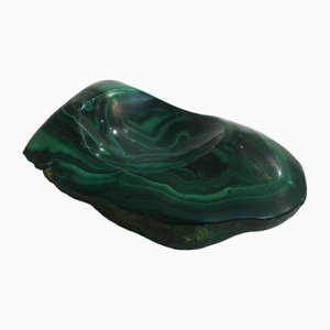 Aschenbecher aus Malachitblock, 1960er