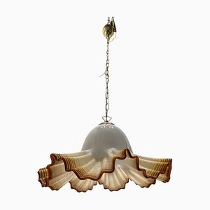 Murano Glass Frilly Light Pendant, 1970s