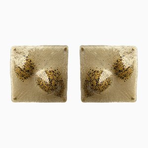 Italian Sconces in Murano Glass and Gilt Metal, 1970s, Set of 2