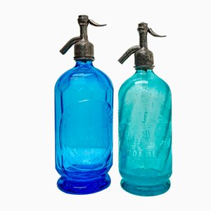 Französische Art Deco Soda Siphons, 1920er, 2er Set