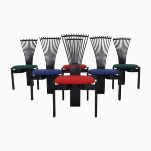 Postmodern Dining Chairs by Torstein Nilsen for Westnofa, 1980s, Set of 6