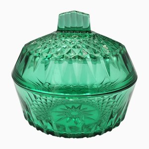 Green Sugar Bowl from Arcoroc, France, 1970s