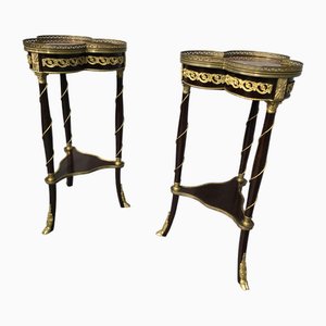 Französische Lampenfassungen mit Intarsien & Ormolu Fassung, 1920, 2er Set