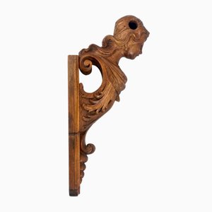 Italian Artist, Caryatid Sculpture, 19th Century, Carved Walnut