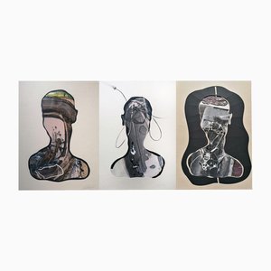 Stefano Mazzolini, S3C, 2022, Acrylic & Collage on Paper
