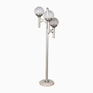 Lampada da terra vintage a tre luci in vetro di Sciolari, anni '70