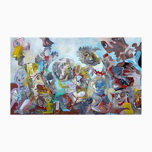 Alain Rothstein, Meeting, 1990, Oil on Canvas