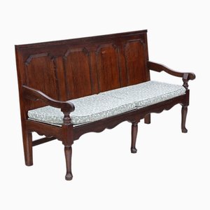 18th Century Georgian Oak Settle Bench Seat, 1790s