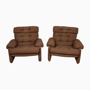 Set of Vintage Armchairs in Fabric Mod. Coronado by Afra & Tobia Scarpa for B&b Italia / C&b Italia, 1970s