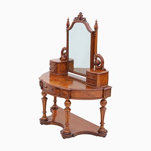 19th Century Victorian Burr Walnut Duchess Dressing Table