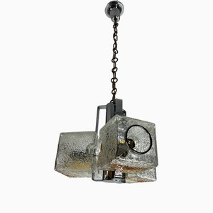 Three-Light Murano Glass Chandelier by Toni Zuccheri for VeArt, 1970s