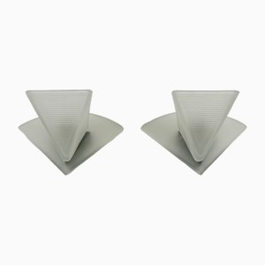 Italian Murano Glass Wall Lamps Alox, 1980s, Set of 2
