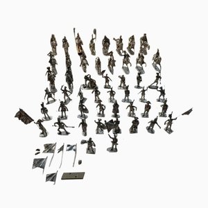 French Lead Soldier Lot from MSHP, 1950s, Set of 76
