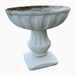 Antique Stone Flower Cup Planter, 1990s