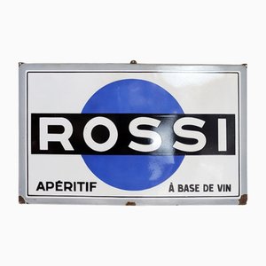 Vintage Enamel Rossi Advertising Sign, 1947