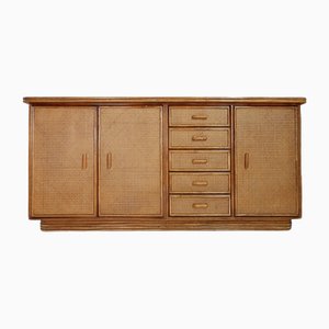 Sideboard aus Rattan & Korbgeflecht, 1960er