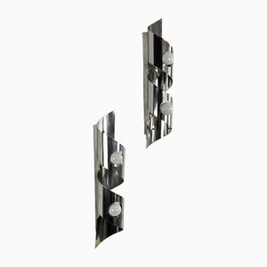 Mid-Century Modern Steel Wall Lamps, 1960s, Set of 2