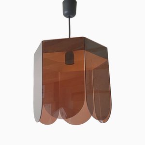 Space Age Hängelampe aus Acrylglas & Stahl, 1960er