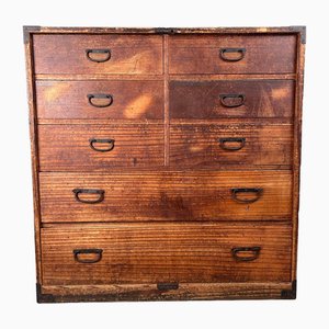 Antique Japanese Tansu Drawer Cabinet, 1890s