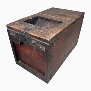 Antique Wooden Zenibako Temple Offering Box, 1890s