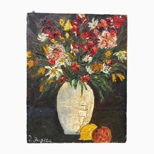 Y. Fujita, Flowers Ikebana, 1966, Oil on Canvas