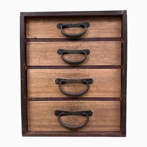 Antique Wooden Archive Drawer Cabinet, 1890s