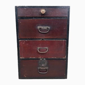 Armoire à Tiroirs d'Archive Antique en Bois, 1920s