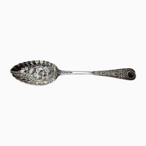 English Silver Metal Berry Spoon
