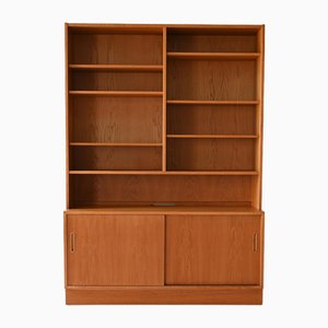 Skandinavisches Bücherregal mit Aufbewahrungsfach, 1960er