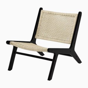 Fauteuil en Rotin et Ébène par Atelier Maya, 2000