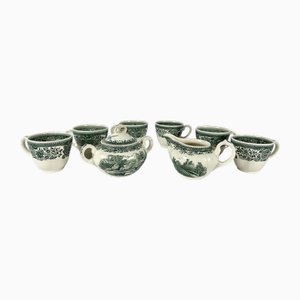 Coffee Serving Set in Green Burgenland from Villeroy & Boch, 1980s, Set of 9