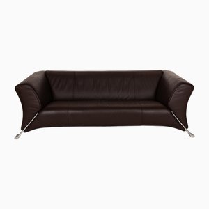 322 Leather Three-Seater Brown Sofa from Rolf Benz