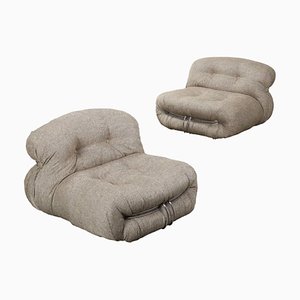 Vintage Soriana Sessel von Afra & Tobia Scarpa für Cassina, 1970er, 2er Set